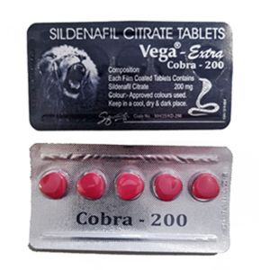 COBRA VEGA 200mg RED | 5 TABLETS