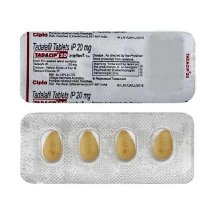 Bulk Deal (10 Packs) – Tadacip 20mg Tablets – Tadalafil for Erectile Dysfunction & Prostate Health